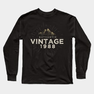 Authentic Vintage 1988 Birthday Design Long Sleeve T-Shirt